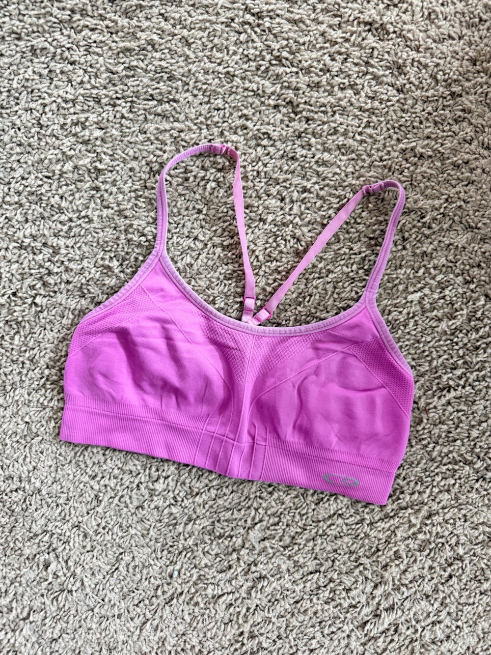 Champion Pink Seamless Adjustable-Strap Sports Bra